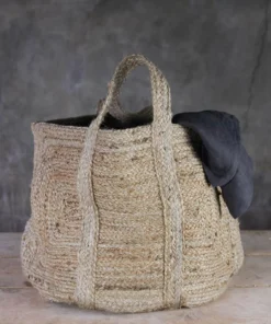 Nkuku Braided Hemp Storage Basket - Natural Soft Furnishings