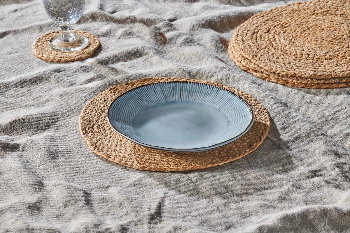 Nkuku Braided Hemp Tablemats - Natural (Set Of 4) 4 Nkuku Braided Hemp Tablemats - Natural (Set Of 4)