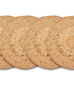 Nkuku Braided Hemp Tablemats - Natural (Set Of 4) 10 Nkuku Braided Hemp Tablemats - Natural (Set Of 4)