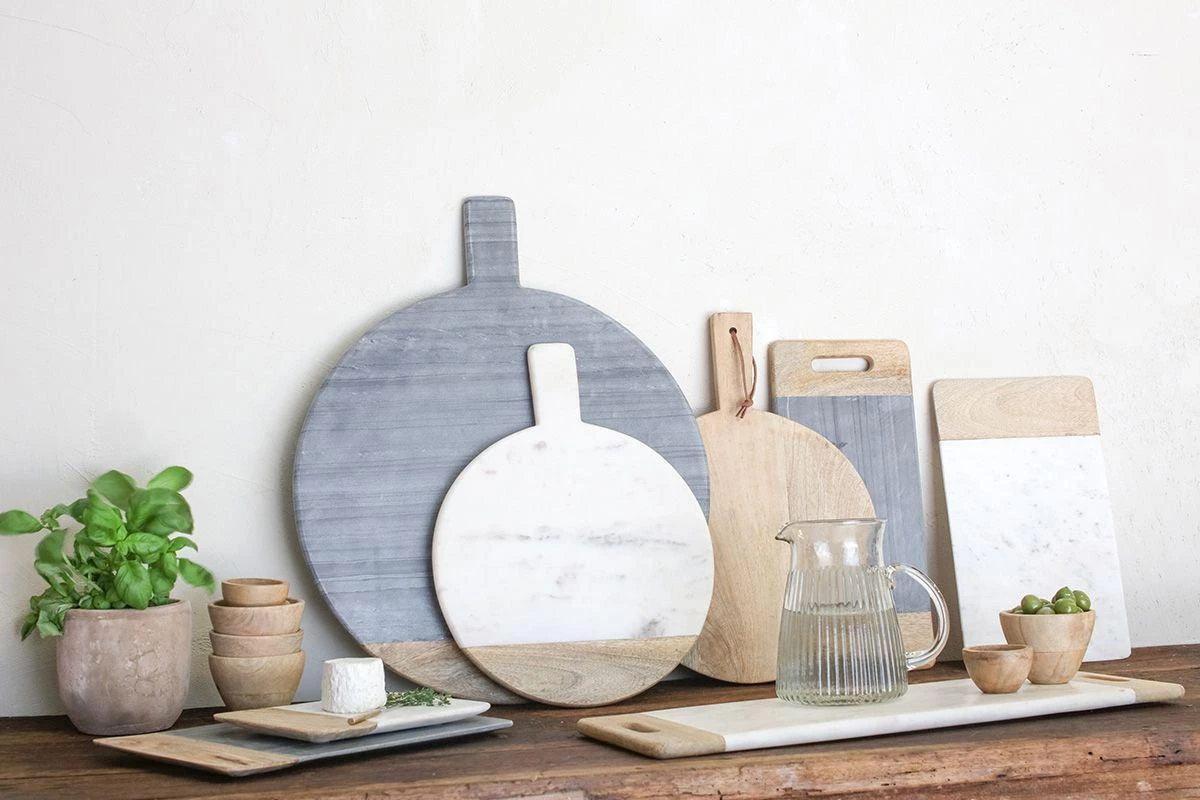 Nkuku Serveware Bwari Long Marble Board - Grey 5 Nkuku Serveware Bwari Long Marble Board - Grey