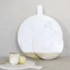Nkuku Bwari Round Marble Board - Small - White Serveware 2 Nkuku Bwari Round Marble Board - Small - White Serveware