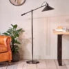 Nkuku New Arrivals Challa Iron Armed Floor Lamp - Aged Bronze
