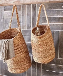 Nkuku Chapad Hemp Tall Wall Hung Basket