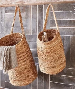 Nkuku Chapad Hemp Tall Wall Hung Basket