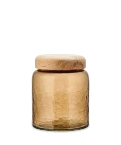 Nkuku Charal Storage Jar - Smoke Brown