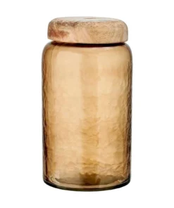 Nkuku Charal Storage Jar - Smoke Brown