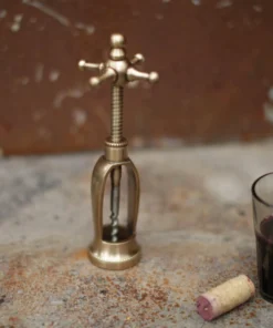 Nkuku Chiri Vintage Gold Corkscrew Table Accessories