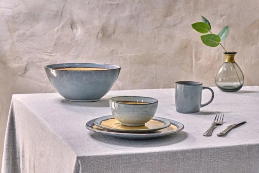 Nkuku Dakara Ceramic Serving Bowl - Mustard Sale 2 Nkuku Dakara Ceramic Serving Bowl - Mustard Sale