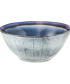 Nkuku Dakara Ceramic Serving Bowl - Navy
