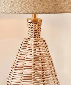 Nkuku New Arrivals Darma Wicker Lamp - Small Tall