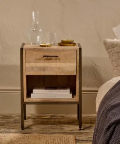 Nkuku Dasai Mango Wood Bedside Table