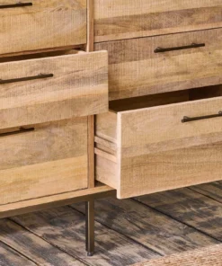 Nkuku Living Room Dasai Mango Wood Chest Of Drawers