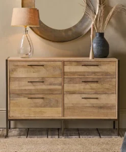 Nkuku Living Room Dasai Mango Wood Chest Of Drawers