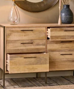 Nkuku Living Room Dasai Mango Wood Chest Of Drawers