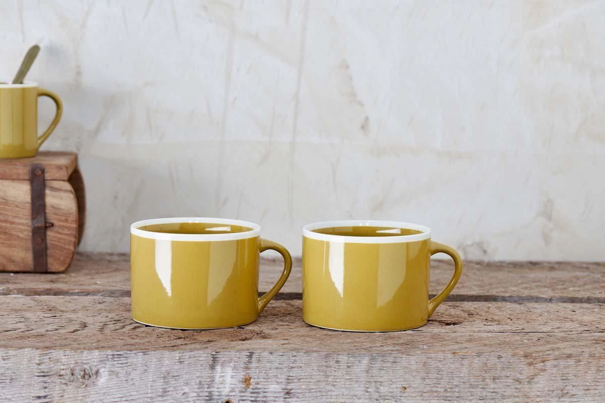 Nkuku Tableware Datia Large Mug - Mustard (Set Of 2) 3 Nkuku Tableware Datia Large Mug - Mustard (Set Of 2)