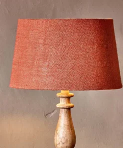 Nkuku Dia Jute Lampshade - Rust Living Room