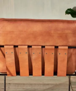 Nkuku Durium Leather Lounger - Aged Tan