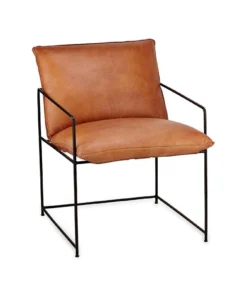 Nkuku Durium Leather Lounger - Aged Tan