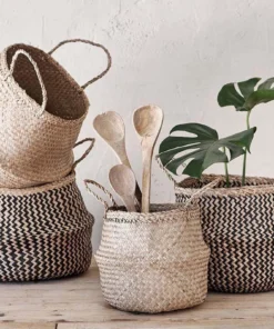 Nkuku Ekuri Basket - Black & Natural Home Accessories
