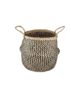 Nkuku Ekuri Basket - Black & Natural Home Accessories