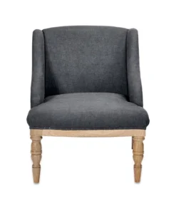 Nkuku Elbu Linen Armchair - Charcoal Living Room 20 Nkuku Elbu Linen Armchair - Charcoal Living Room