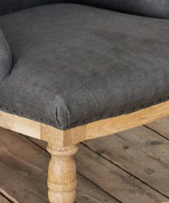 Nkuku Elbu Linen Armchair - Charcoal Living Room 16 Nkuku Elbu Linen Armchair - Charcoal Living Room