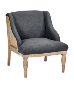 Nkuku Elbu Linen Armchair - Charcoal Living Room 19 Nkuku Elbu Linen Armchair - Charcoal Living Room