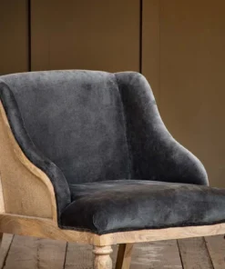 Nkuku Elbu Velvet Armchair - Moss