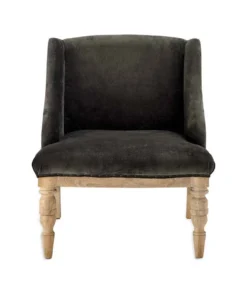 Nkuku Elbu Velvet Armchair - Moss