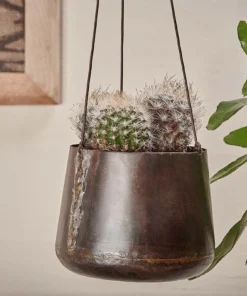 Nkuku Endo Reclaimed Iron Hanging Planter 10 Nkuku Endo Reclaimed Iron Hanging Planter
