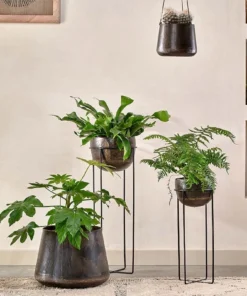Nkuku Home Accessories Endo Reclaimed Iron Planter Stand