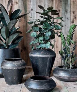 Nkuku Endo Reclaimed Iron Round Planter