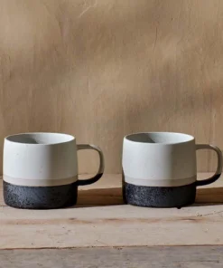 Nkuku Tableware Enesta Dipped Mug - Cream (Set Of 2)