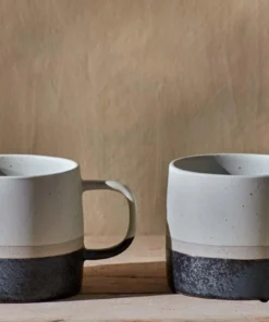 Nkuku Tableware Enesta Dipped Mug - Cream (Set Of 2)