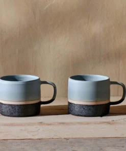 Nkuku Enesta Dipped Mug - Dusty Blue (Set Of 2)