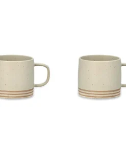 Nkuku Enesta Line Mug - Cream (Set Of 2)