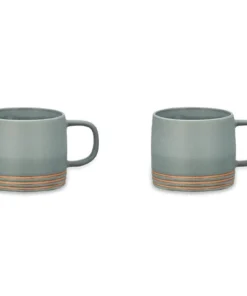 Nkuku Enesta Line Mug - Dusty Blue (Set Of 2) Tableware