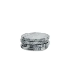 Nkuku Esa Marble Coasters - Grey (Set Of 4) Table Accessories