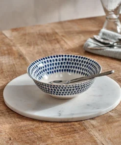 Nkuku Esa Marble Table Mat - White Table Accessories