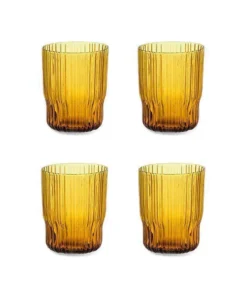 Nkuku Tableware Fali Tumbler - Amber (Set Of 4)