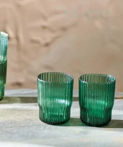 Nkuku Fali Tumbler - Teal (Set Of 4) Tableware