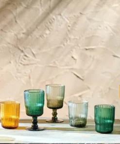 Nkuku Fali Tumbler - Teal (Set Of 4) Tableware