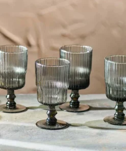 Nkuku Tableware Fali Wine Glass - Smoke (Set Of 4)