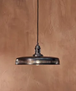 Nkuku Gabra Iron Flat Pendant - Large