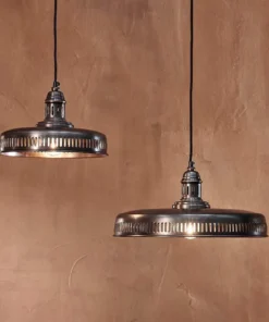 Nkuku Gabra Iron Flat Pendant - Small