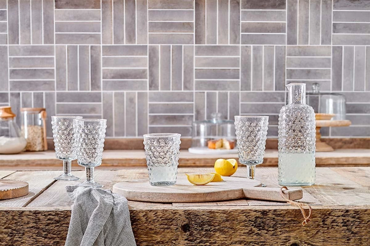 Nkuku New Arrivals Haldi Wine Glass - Clear (Set Of 4) 5 Nkuku New Arrivals Haldi Wine Glass - Clear (Set Of 4)