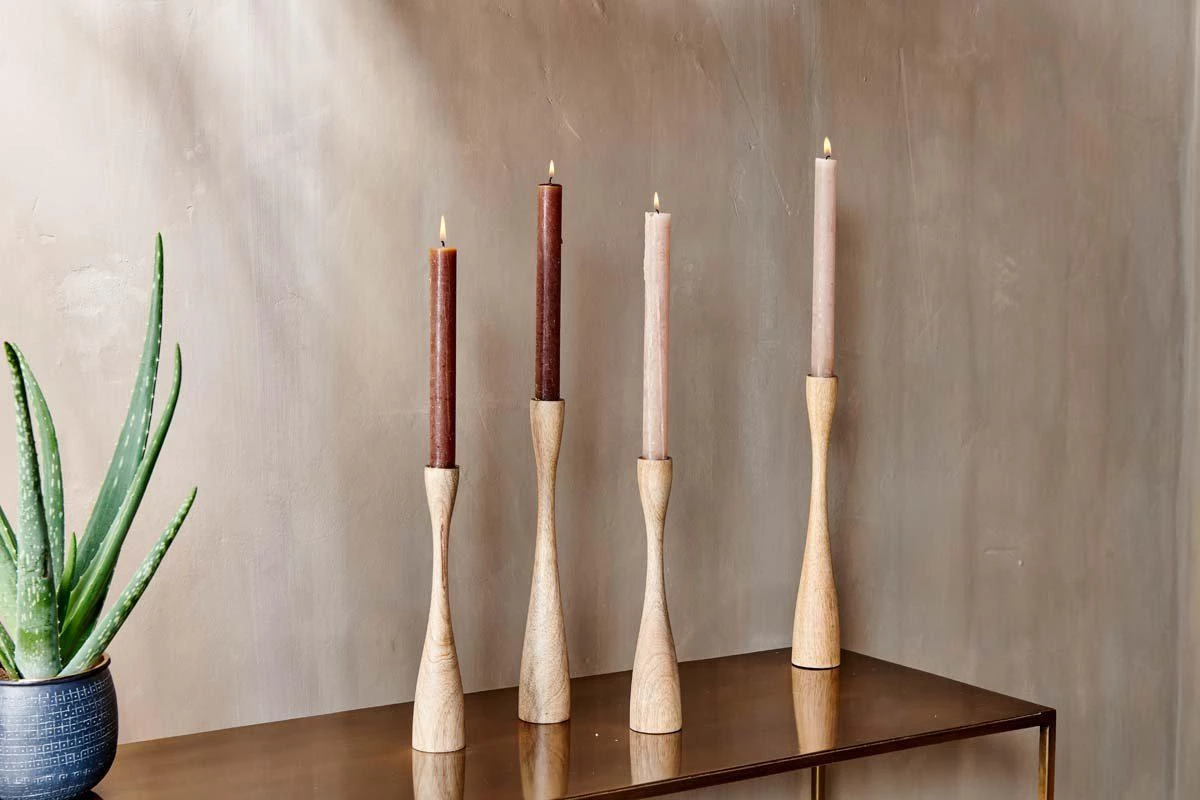 Nkuku Home Accessories Himba Mango Wood Candlestick 5 Nkuku Home Accessories Himba Mango Wood Candlestick