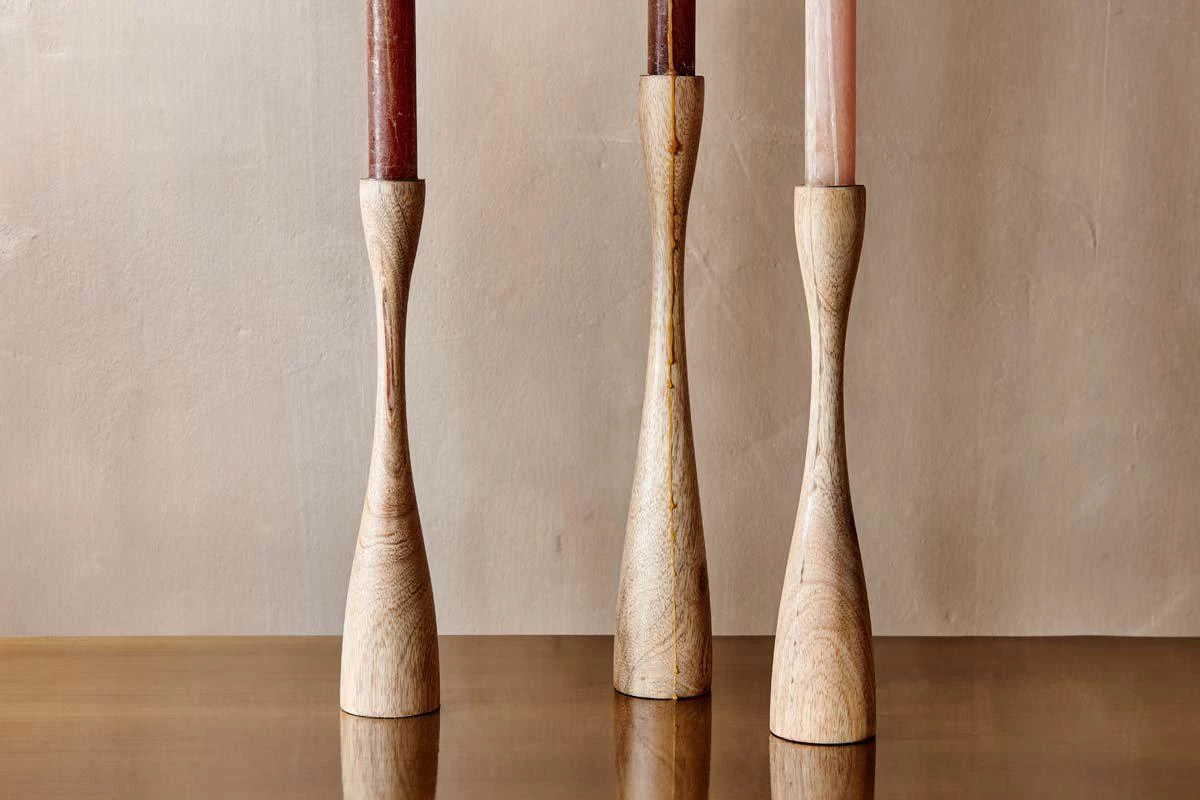 Nkuku Home Accessories Himba Mango Wood Candlestick 4 Nkuku Home Accessories Himba Mango Wood Candlestick