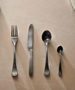Nkuku Huri Cutlery Set - Burnt Silver (Set Of 16)