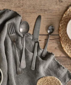 Nkuku Huri Cutlery Set - Burnt Silver (Set Of 16)